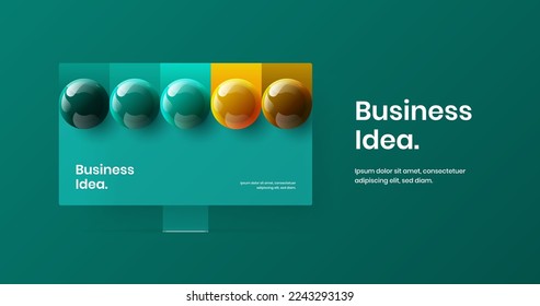 Isolated desktop mockup web project layout. Premium website vector design illustration.