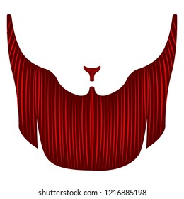 Isolated detailed beard image. Vector illustration design