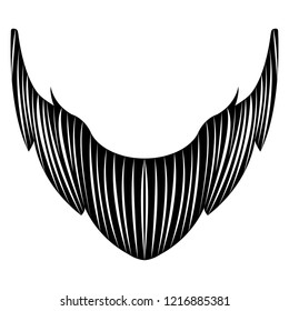 Isolated detailed beard image. Vector illustration design