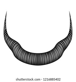 Isolated detailed beard image. Vector illustration design