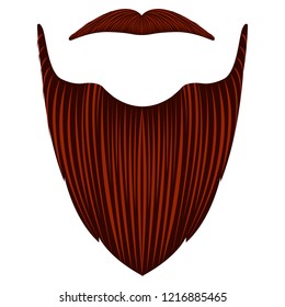 Isolated detailed beard image. Vector illustration design