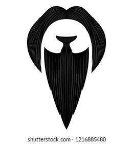 Isolated detailed beard image. Vector illustration design