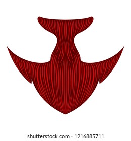 Isolated detailed beard image. Vector illustration design