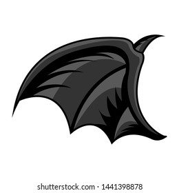 Isolated detailed colored tattoo of a bat wing - Vector