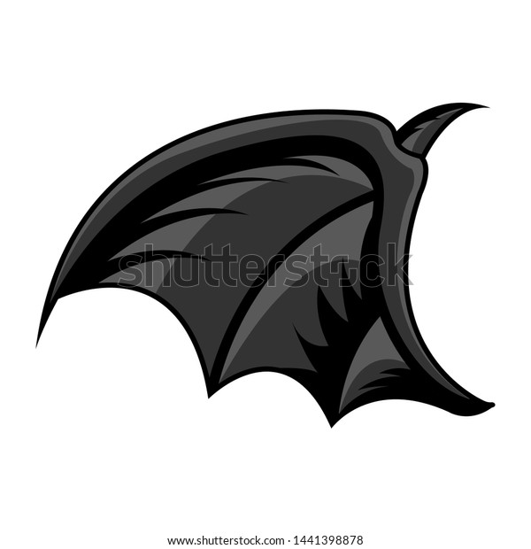 Isolated Detailed Colored Tattoo Bat Wing Stock Vector (Royalty Free ...