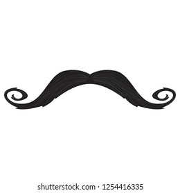 Isolated detailed mustache. Hipster style. Vector illustration design