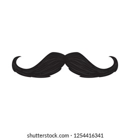 Isolated detailed mustache. Hipster style. Vector illustration design