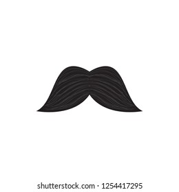 Isolated detailed mustache. Hipster style. Vector illustration design