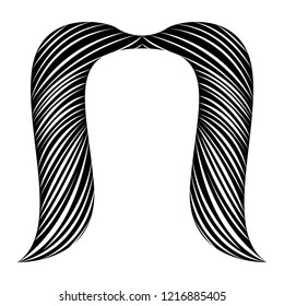 Isolated detailed mustache image. Vector illustration design