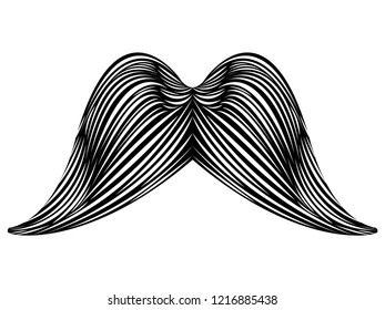 Isolated detailed mustache image. Vector illustration design