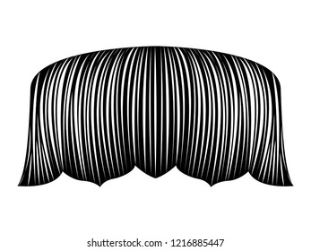 Isolated detailed mustache image. Vector illustration design
