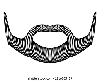 Isolated detailed mustache image. Vector illustration design