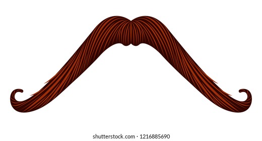 Isolated detailed mustache image. Vector illustration design