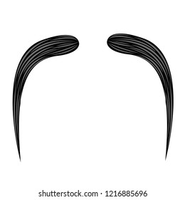 Isolated detailed mustache image. Vector illustration design