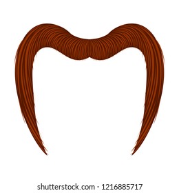 Isolated detailed mustache image. Vector illustration design