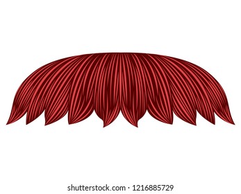 Isolated detailed mustache image. Vector illustration design