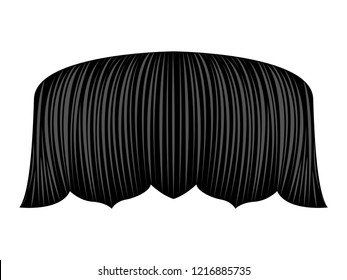 Isolated detailed mustache image. Vector illustration design
