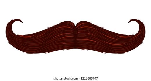 Isolated detailed mustache image. Vector illustration design