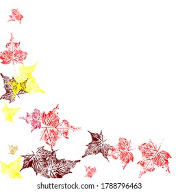 Isolated detailed realistic leaf from tree or plant. background consist of sprouts. white paper sheet decorated hanging ivy