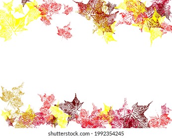 Isolated detailed realistic leaf from tree or plant. Vector illustration of Red, orange, yellow ivy brunches of ivy