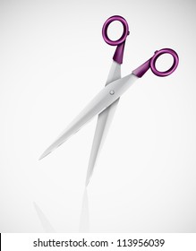 Isolated detailed scissors. Eps 10