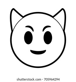 Isolated devil cartoon face design