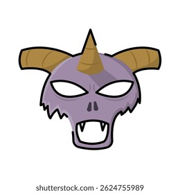 Isolated devil icon halloween cartoon draw illustration