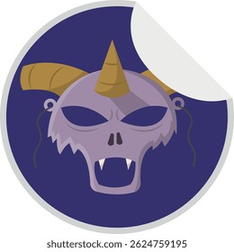 Isolated devil icon halloween logo cartoon illustration