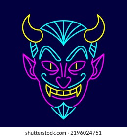 Icono de halloween del diablo aislado Vector