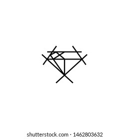 Isolated Diamond Emoji, Icon, emoticon, vector flat pictogram