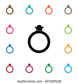 Isolated Diamond Icon. Brilliant Vector Element Can Be Used For Brilliant, Diamond, Ring Design Concept.