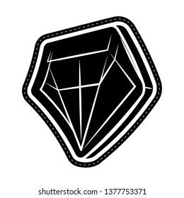 Isolated diamond icon dotted sticker. Vector illustration design