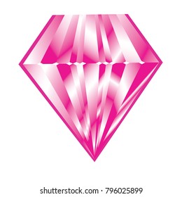 Isolated diamond icon on a white background, vector illustration