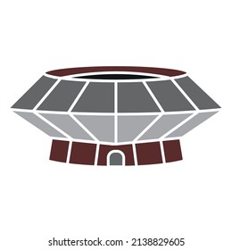 Ilustración vectorial del estadio abierto de diamantes aislados