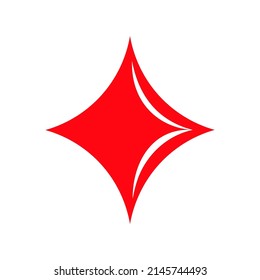Isolated Diamonds playing card suit. Vector illustration. EPS10.