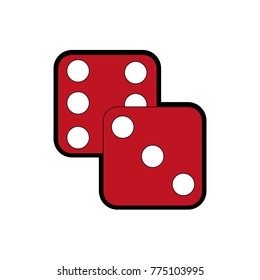 Isolated dice design