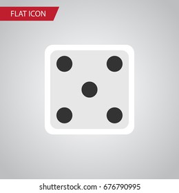 Isolated Dice Flat Icon. Backgammon Vector Element Can Be Used For Gambling, Dice, Backgammon Design Concept.