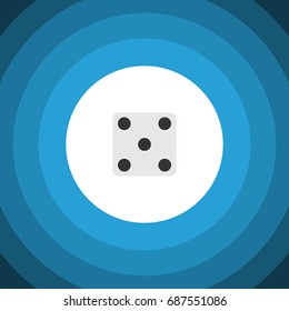 Isolated Dice Flat Icon. Backgammon Vector Element Can Be Used For Gambling, Dice, Backgammon Design Concept.
