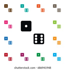 Isolated Dice Icon. Die Vector Element Can Be Used For Die, Dice, Luck Design Concept.