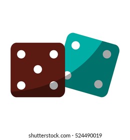 Isolated dice toy design