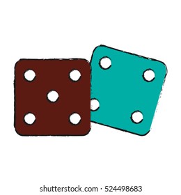 Isolated dice toy design