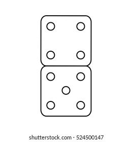 Isolated dice toy design