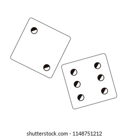Isolated dice toy icon