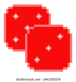 Isolated dices pixelated icon on a white background - Vector