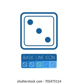 Isolated Die Outline. Dice Vector Element Can Be Used For Die, Dice, Luck Design Concept.