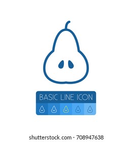 Isolated Diet Outline. Duchess Vector Element Can Be Used For Diet, Duchess, Pear Design Concept.