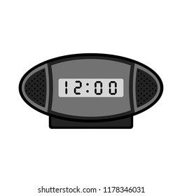 Isolated digital alarm clock icon - Shutterstock ID 1178346031