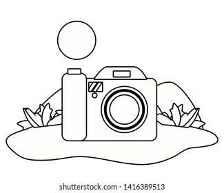 Isolated digital camera design vector illustration