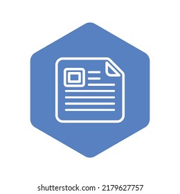 Isolated digital outline newspaper flat icon design 