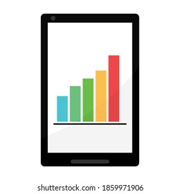 Isolated digital report in white background financial icon- Vector